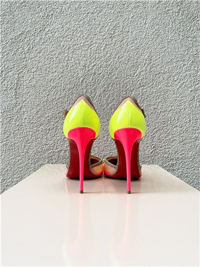 Christian Louboutin Neon Topuklu Ayakkabı