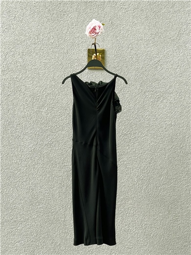 Giorgio Armani Fırfırlı Krep Elbise