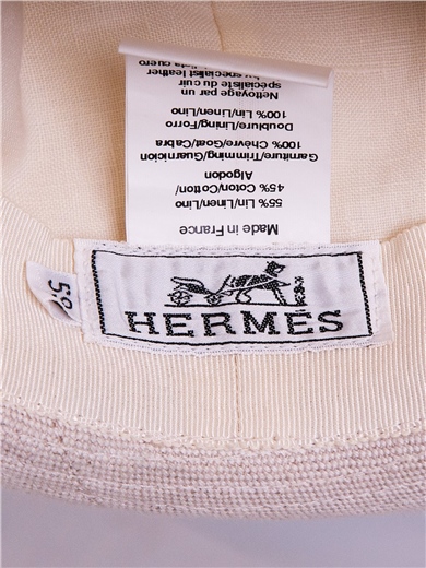Hermes Deri Detaylı Kanvas Şapka