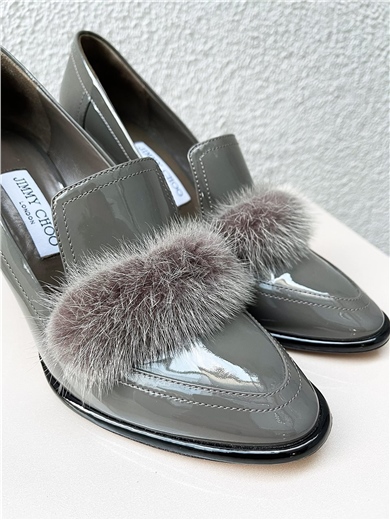 Jimmy Choo Court Fur Topuklu Ayakkabı