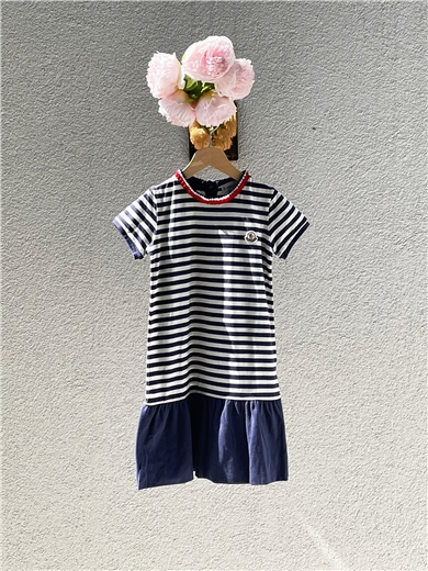 Kız Çocuk Çizgili Mini Elbise