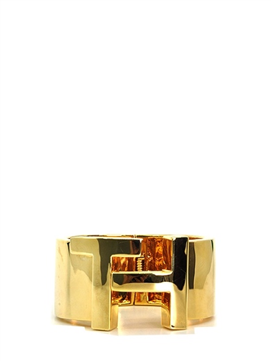 Logolu Altın Cuff Bileklik