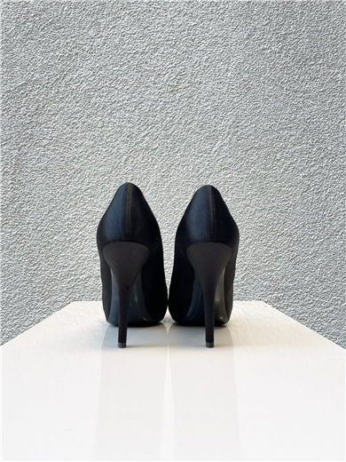 Louis Vuitton Satin Clover Topuklu Ayakkabı