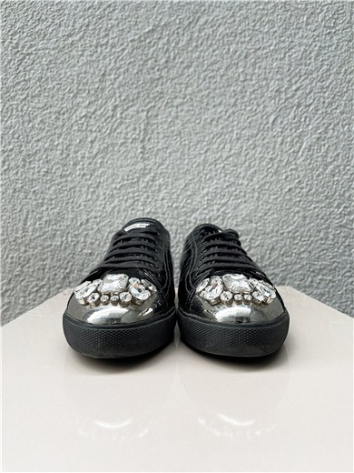 Miu Miu Jeweled Black Sneaker