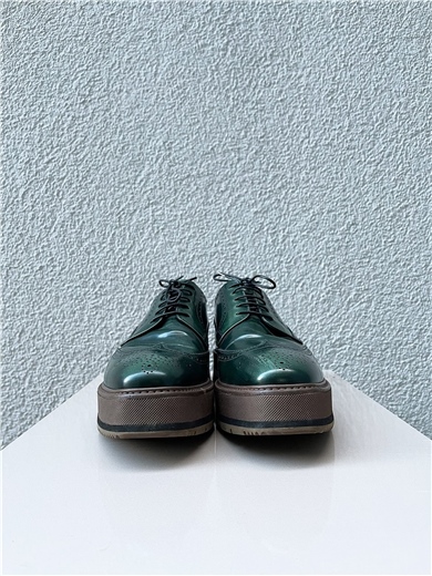 Prada Erkek Yeşil Oxford Ayakkabı